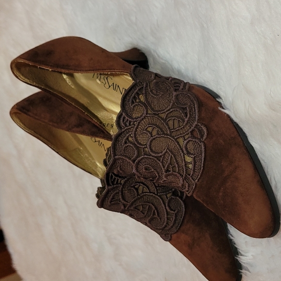 YVES SAINT LAURENT vintage mesh block shoe Size 35 - Picture 2 of 16